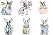Glitter Easter Bunny Coquette, an Illustration by DreamArtGraphic (Thumbnail 5 of 5)