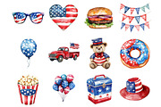 Watercolor 4th Of July Clipart PNG, a Seasonal Illustration by Design Market (Thumbnail 4 of 5)