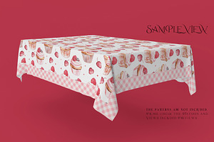 Square Tablecloth With Smart Objects