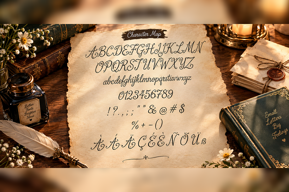 Senja Jingga Romantic Calligraphic, a Script Font by mesuka (Photo 5 of 5)