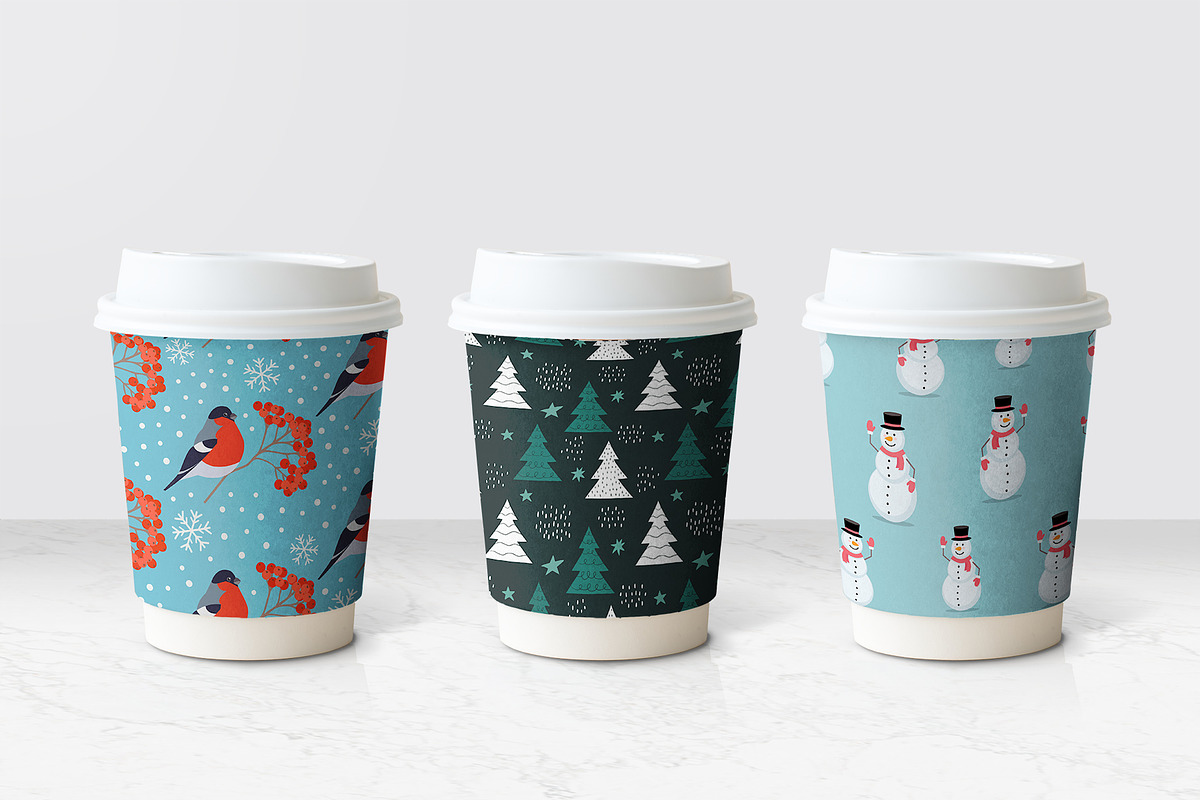 Winter Seamless Patterns Set, a Pattern Graphic by mejorana (Photo 4 of 5)