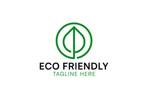 Eco Friendly Green Leaf Logo Nature, a Branding & Logo Template by Signatoro