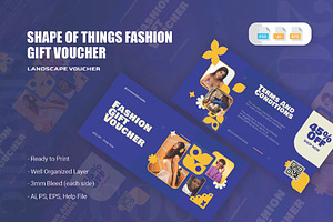 Shape Things Fashion - Gift Voucher, a Print Template by AQR Studio