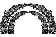 Luxury Vintage Iron Arch Double Gate, an Object Graphic by Creativeshirt (Thumbnail 8 of 12)