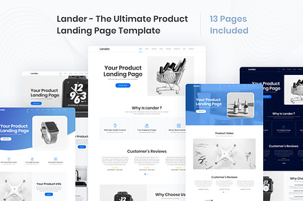 Lander - Landing Page UI Kit Figma, an UI Kit Template by TemplatesJungle