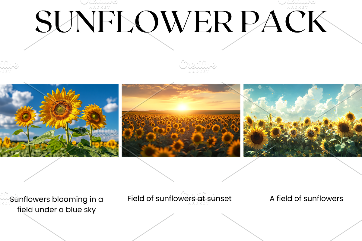 Sunflower Stock Image, Season, Field, a Nature Photo by BrushstrokeArtGB (Photo 2 of 5)