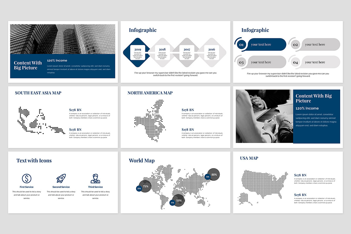 Blue Business Powerpoint, a Presentation Template by Fitra Noor (Photo 2 of 4)
