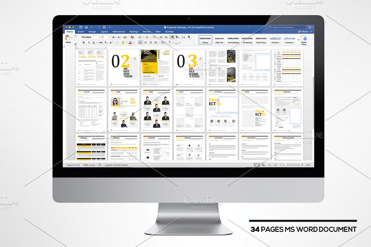 Full Proposal Package Template, a Stationery Template by Mastergfx (Photo 3 of 32)