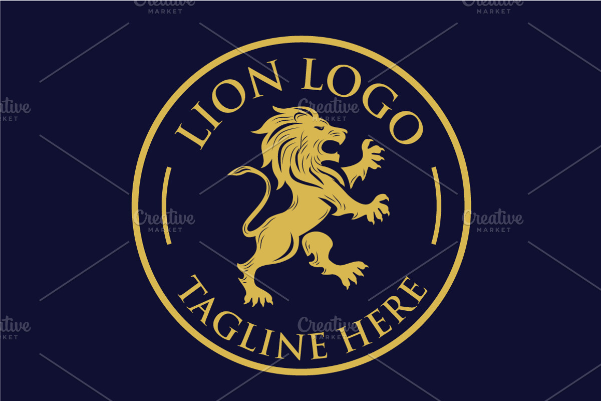 Lion emblem logo, a Branding & Logo Template by menangan studio (Photo 2 of 2)
