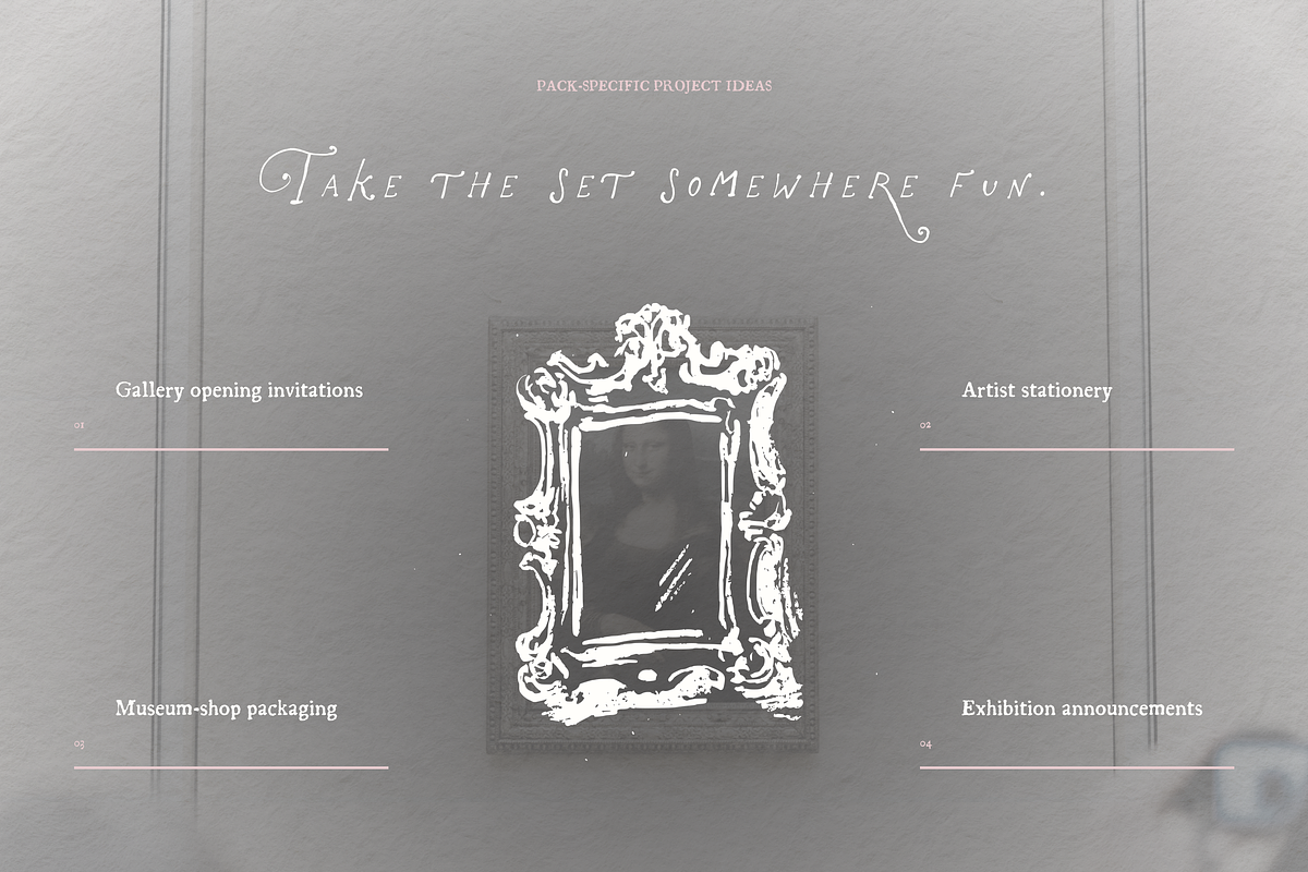 Art Gallery Clipart, Museum Ink Set, an Object Illustration by The October Creative (Photo 10 of 13)