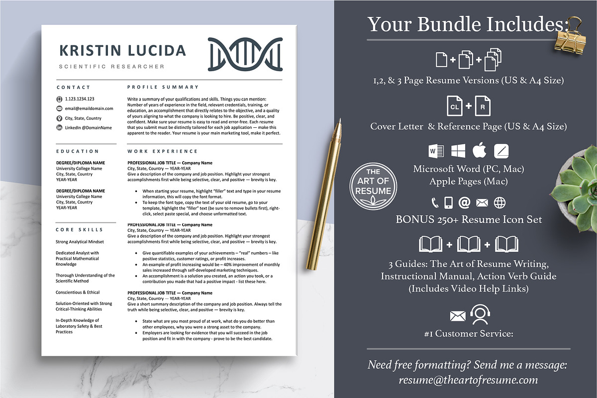 Science Resume Templates | Scientist, a Resume Template by The Art of Resume (Photo 2 of 8)