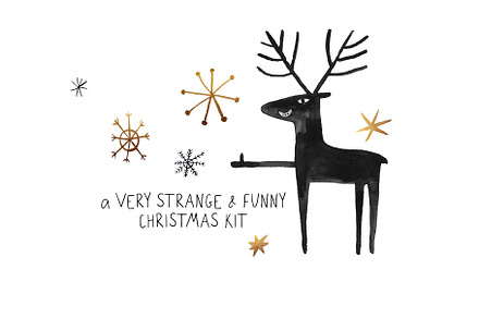 A very strange & funny Christmas kit, a Wallpaper Graphic by Annakniaz