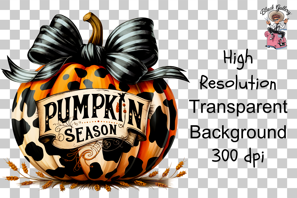 Cow Print Pumpkin Season PNG Bundle, a Graphic by Clipart Studio (Photo 11 of 11)