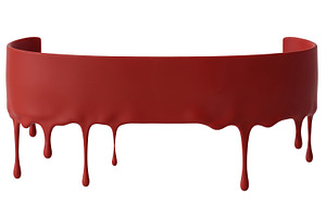 red banner, transparent background