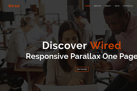 Wired - Responsive Parallax One Page