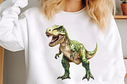 Watercolor Dinosaur Clipart, a Seasonal Illustration by designcity5 (Thumbnail 3 of 5)