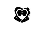 Couple Love Heart Silhouette Bundle, an Illustration by Amazin_art (Thumbnail 2 of 51)