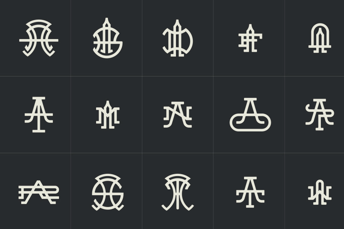15 Vintage Monograms Pack 04, a Branding & Logo Template by Design Union Mx (Photo 3 of 3)