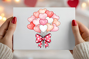 Valentine Heart Balloons PNG, an Illustration by Canvas Craft (Thumbnail 6 of 6)