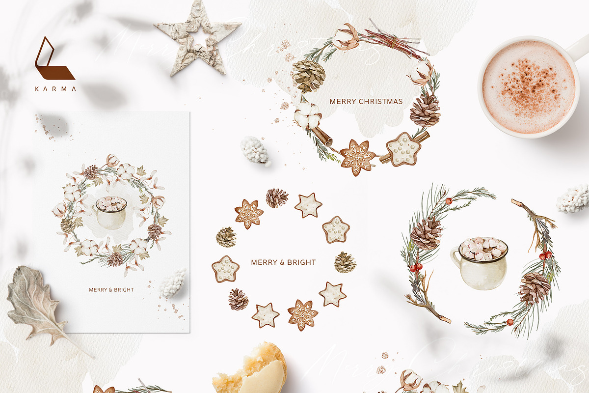 Merry & Bright Christmas Set, a Decorative Illustration by Karma (Photo 19 of 22)