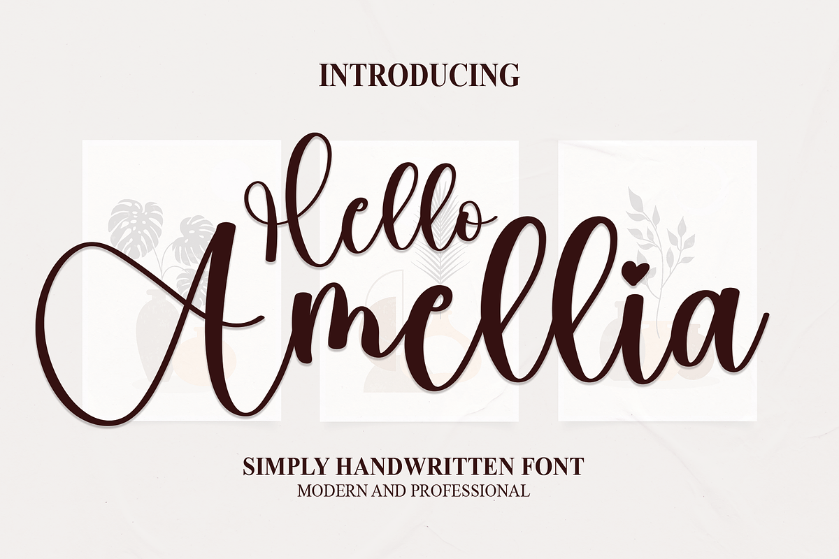 Hello Amellia | Script Font, a Script Font by Scratchones (Photo 1 of 8)