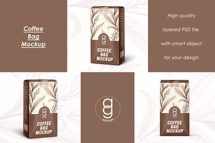 Coffee Bag Mockup, a Packaging Mockup by AG Mockups