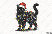 Cute Funny Cat Christmas PNG, an Illustration by CraftArtStudio (Thumbnail 1 of 4)