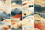 Mountain Motifs Seamless Patterns, a Pattern Graphic by PrintHaven Designs (Thumbnail 6 of 12)