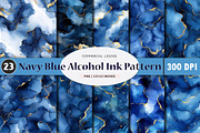 Navy Blue Alcohol Ink Pattern, an Illustration by SinaCreation (Thumbnail 1 of 5)