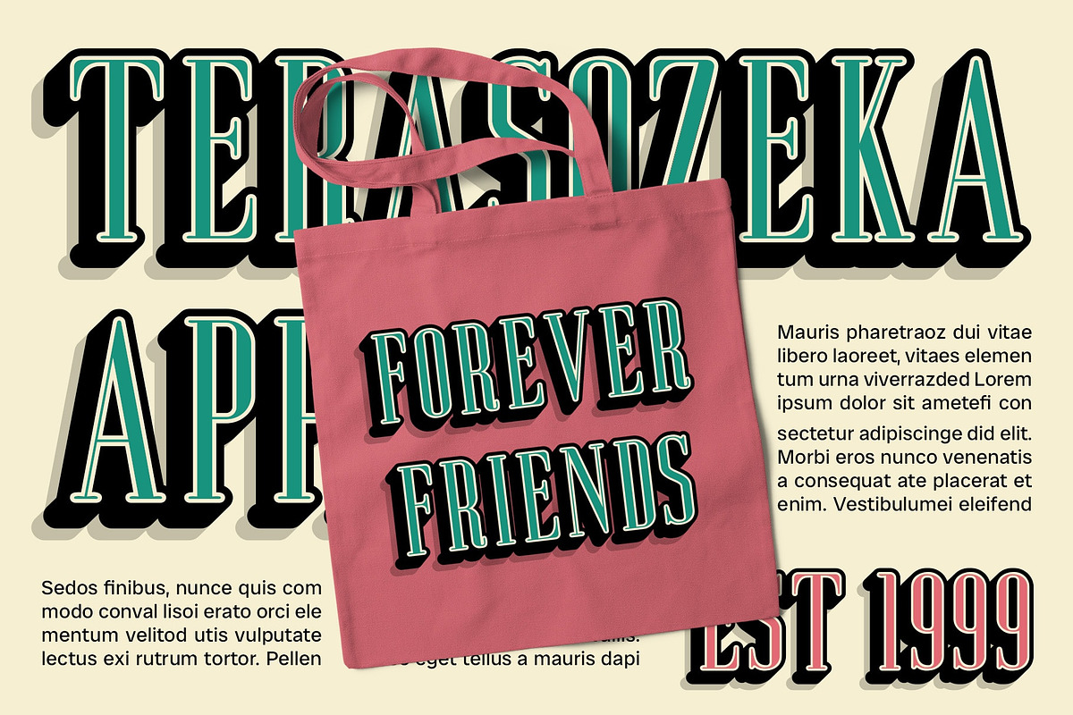 Aguero Serif Rounded 3D, a Serif Font by Craft Supply Co. (Photo 6 of 8)