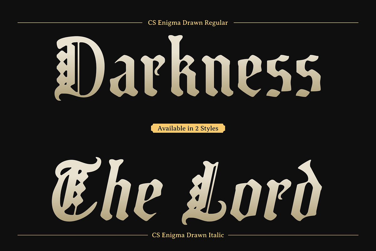 CS Enigma Drawn, a Blackletter Font by Craft Supply Co. (Photo 4 of 8)