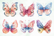 Watercolor Butterfly Png Clipart, an Illustration by Creative Art (Thumbnail 5 of 8)