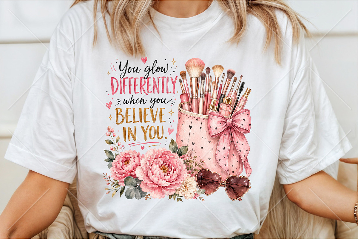 You Glow Differently PNG, Makeup Bag, a Seasonal Illustration by Canvas Craft (Photo 3 of 6)