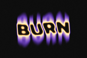 Blurry Burning Text Effect