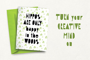 Hippo In The Woods - Organic Font