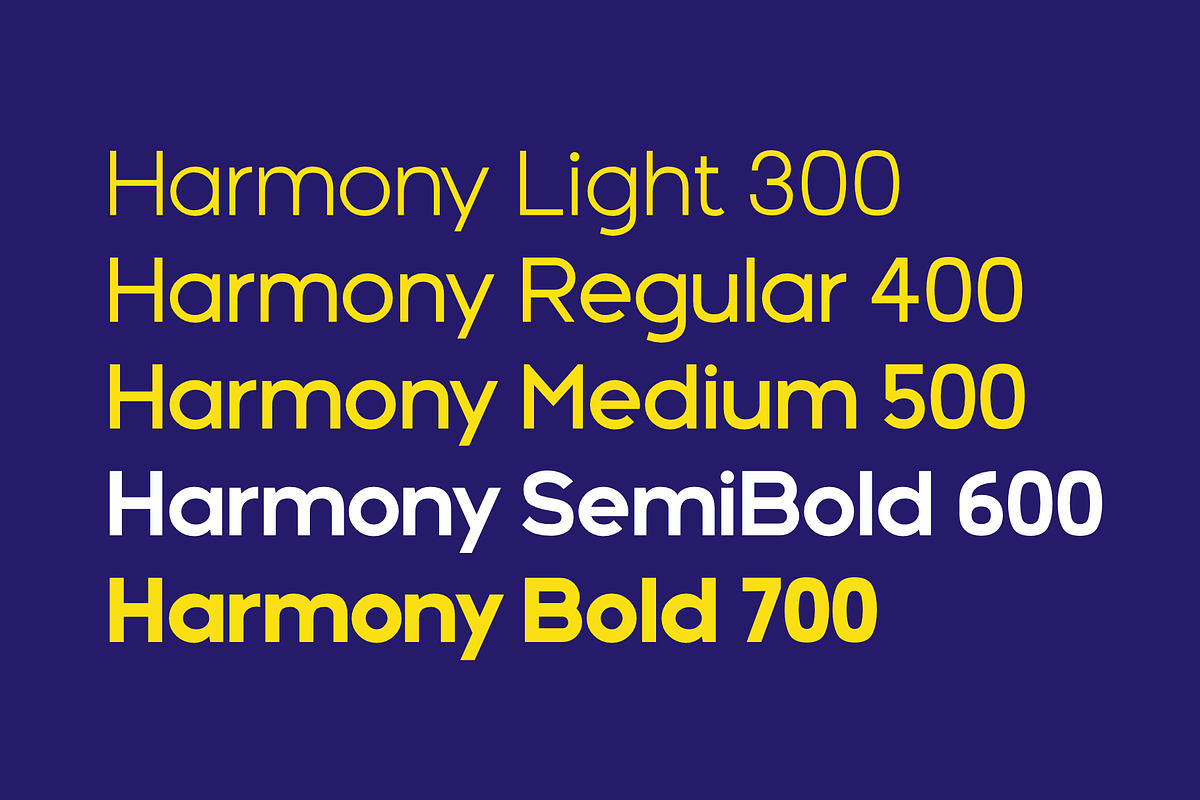 Harmony sans serif typefamily, a Sans Serif Font by Michał Pieczyński (Photo 3 of 5)