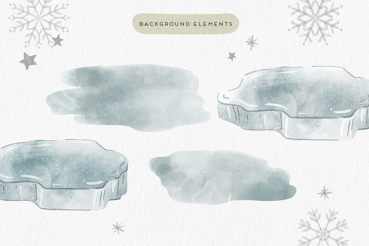 Arctic Animals Watercolor Clipart, an Animal Illustration by Point and Poem (Photo 4 of 6)