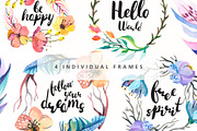 Wild and Free - Boho watercollor set, an Object Graphic by Kseniya_design (Thumbnail 5 of 14)
