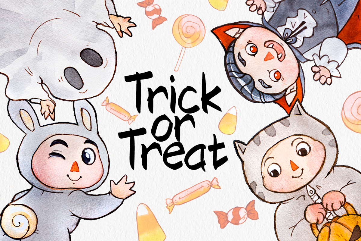 Halloween Watercolor Set, an Illustration by Anna Faun (Photo 1 of 6)