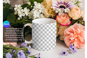 Luxury Floral Mug Mockup Display, a Product Mockup by MockupWizard (Thumbnail 4 of 5)
