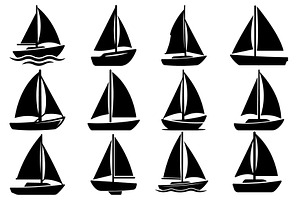 Sailboats and Sailing Yachts, a Transportation Illustration by jahid234