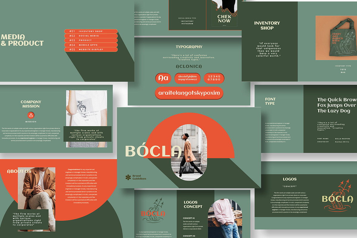 Bocla Brand Guidelines Powerpoint, a Presentation Template by temphall (Photo 4 of 9)