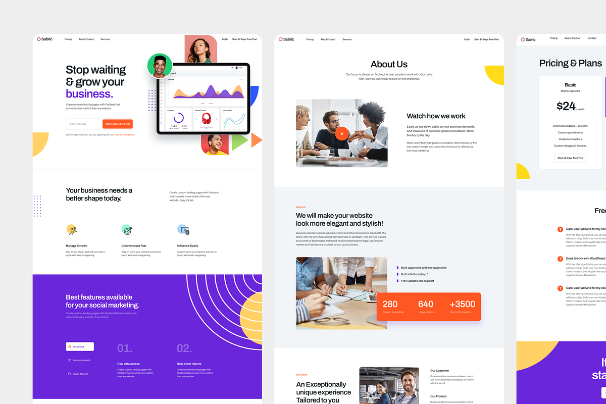 Sabric - SaaS Figma Template, an UI Kit Template by FinestDevs (Photo 4 of 8)
