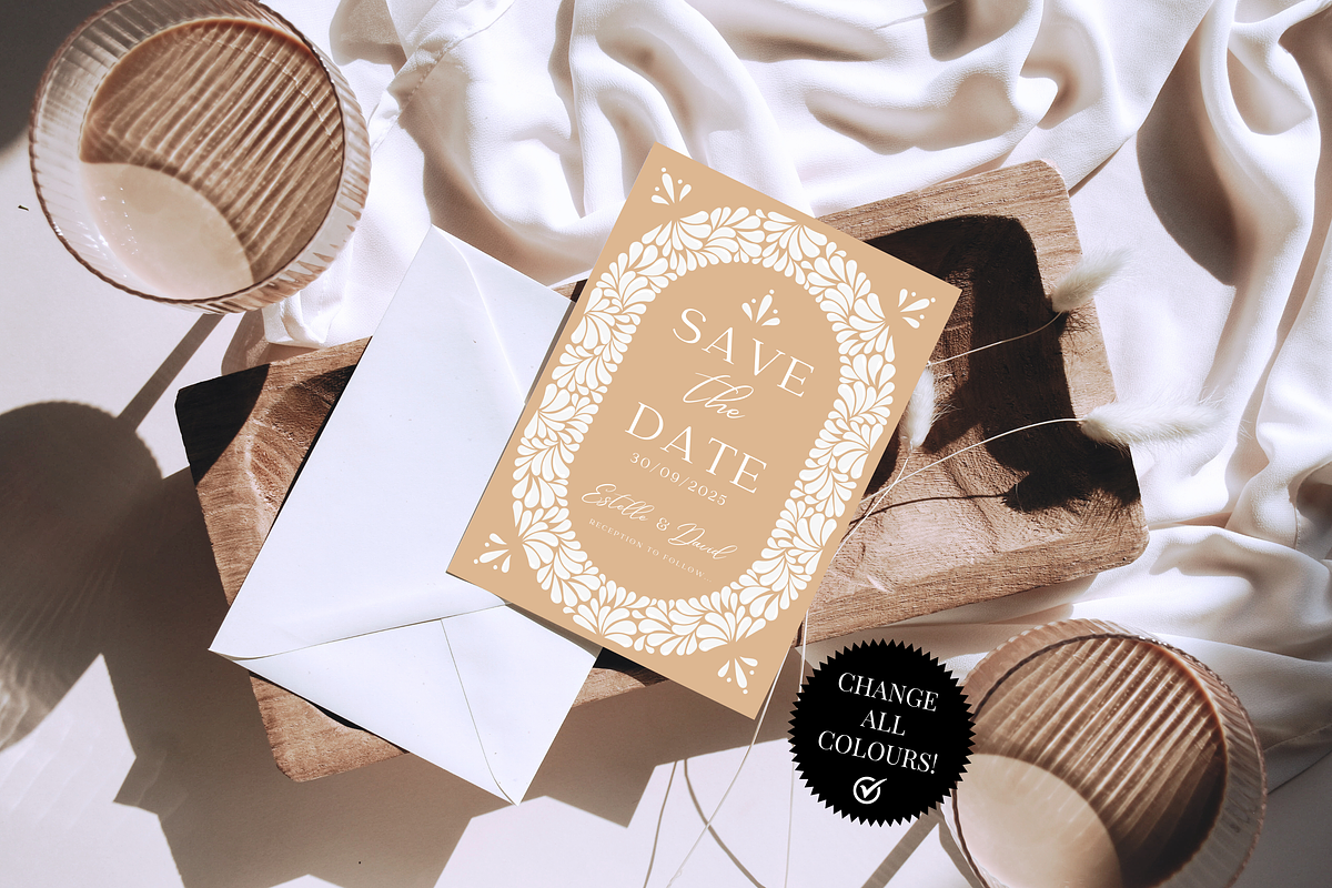 Talavera Wedding Invitation Bundle, a Templates & Theme by Akbaly (Photo 8 of 12)
