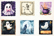Halloween Postage Stamp Clipart, an Illustration by Libby Wishes (Thumbnail 5 of 6)