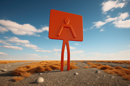 3d rendering of a man standing on a, a Photo by Iftikhar Alam