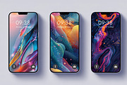 3D Abstract Phone Wallpapers Pack, a Background Graphic by BazziBa♥ (Thumbnail 5 of 8)