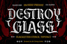 Destroy Glass Blackletter Font