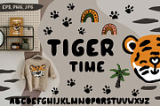 Tiger time. Palms patterns clip art, an Animal Illustration by essskina (Thumbnail 1 of 8)