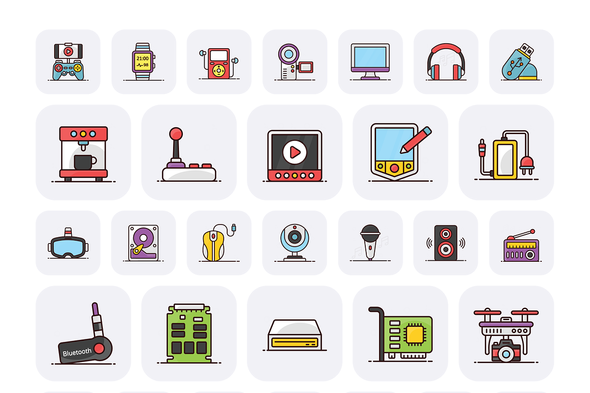 Computer Hardware Icons, a Duotone Icon by Brickclay (Photo 7 of 9)